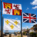 Flags Over Louisiana Historical Flag Set | 5x8 Ft | King's Colors, Spain Lions & Castles & Fleur de Lis