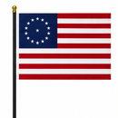 Cowpens Flag Stick Flag | 4x6 In | Black Wood Pole | Gold Ball Tip | Parade Handheld