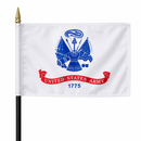 United States Army Stick Flag | 4"x6" | Black Wood Staff & Gold Spear Tip