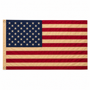 American Cotton Vintage Tea Stained USA Flag | 12x18 Ft | Premium Embroidery | Real Brass Grommets | Made to Order | Heritage Collection