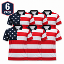 USA American Flag Polo Shirt | Vertical Design | 250th Anniversary Edition | Quick Dry Polyester | Unisex