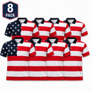 USA American Flag Polo Shirt | Vertical Design | 250th Anniversary Edition | Quick Dry Polyester | Unisex