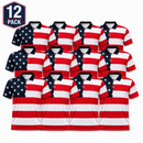 USA American Flag Polo Shirt | Vertical Design | 250th Anniversary Edition | Quick Dry Polyester | Unisex