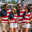 USA American Flag Polo Shirt | Vertical Design | 250th Anniversary Edition | Quick Dry Polyester | Unisex