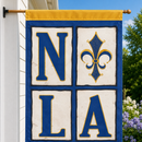 NOLA New Orleans Louisiana Garden & House Flags | Fleur de Lis French Quarter Pride | 100% Nylon Embroidered