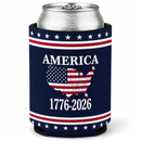 America 1776-2026 USA Map Can Holder