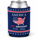 America 250th Anniversary USA Map Can Holder