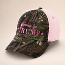 Women for Trump Pink Camo Caps — MAGA Nation Mesh Back Hats 24 Pack