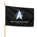 U.S. Space Force 12x18 Nylon Stick Flag | Rough Tex® 68D | UV Protected & Waterproof