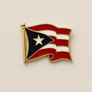 Puerto Rico Flag Lapel Pin Gold Tone Enamel | Boricua Pride Pin