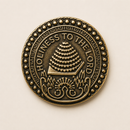 Holiness to the Lord Salt Lake Temple Doorknob Lapel Pin Antique Bronze | LDS Faith Pin