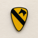 1st Cavalry Division Shield Lapel Pin Black & Yellow Enamel | Army Unit Pride Pin