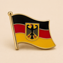 Germany National Flag Enamel Lapel Pin Gold Tone | Bundesadler Eagle Coat of Arms Country Flag Pin