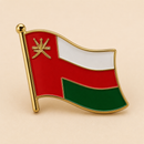 Oman National Flag Enamel Lapel Pin Gold Tone | Sultanate of Oman Country Flag Pin