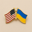 USA Ukraine Friendship American Flag Lapel Pin