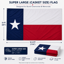 Premium Texas State 5'X9.5' Cotton American (Casket Size)