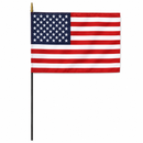 American Cemetery Black Wood Stick Flags 30+ Inches Staffs 12x18 Inch USA Flags Case of 144