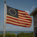 Betsy Ross Tea-Stained Vintage American Flag – 13 Stars, 3x5 Ft, 100% Nylon