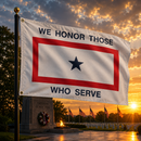 Blue Star Service Flag 3x5 ft | Military Family Honor Flag with Brass Grommets