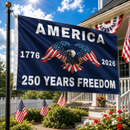 America 250 Years of Freedom Flag 3x5 ft | 1776–2026 USA Eagle 100D