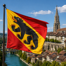Historic Bern Bear Flag | Canton of Bern 4'x4'