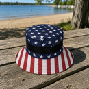 American Flag Premium UPF 50 Bucket Sun Hat | Golf, Fishing & Outdoor | One Size Fits Most