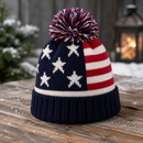 Stars & Stripes American Flag Winter Ski Beanie | Warm Acrylic Knit Hat | Singles & Dozens