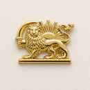 Iran Lion and Sun Gold Lapel Pin | Persian Heritage | Cloisonne Hard Enamel | 2-Pack, Dozen & Bulk