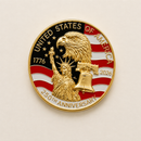 USA 250th Anniversary Commemorative Coin Lapel Pin | 1776–2026 | Eagle, Liberty & Bell | 2-Pack, Dozen & Bulk