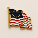 Betsy Ross 1776 American Flag Cloisonne Lapel Pin | Premium Heritage Pin