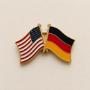 USA Germany Crossed Friendship Flag Cloisonne Lapel Pin