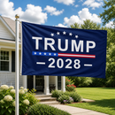 Trump 2028 Blue Red Stripe White Stars Flags 3x5 Feet 68D