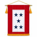 American Military Families US Service 5 Stars Active Duty 8x12 Inches Embroidered Gold Fringe