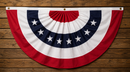 American Flag Full Fan Buntings Dura-Lite 600D 3x6 feet Full Size 2Ply Rough Tex