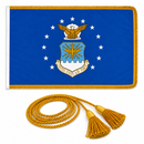 US Service Military Flags Gold Fringe Sleeve & POW MIA, USA American 3x5 Feet Indoor