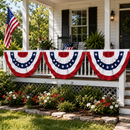USA 3'x6' Feet Cotton American Flag Bunting Fans Embroidered (Three Pack)