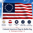 Betsy Ross 3'x5' Feet Embroidered American 13 Stars USA Flags Rough Tex® 420D 100% Nylon
