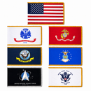 American US Armed Forces Six Flags Set 3x5 Feet Indoor Presentation Gold Fringe Sleeve (6 pk)