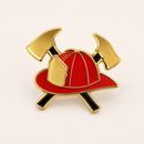 Fire Department Helmet & Axe Lapel Pins Firefighter