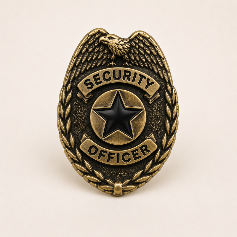 Security Officer Badge Cloisonné Lapel Pin Traditional | FLAGS BY THE DOZEN