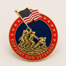 Support Our US Military Veterans Lapel Pins American U.S.A. Flag