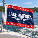 Lake of America Established 2026 Collector's Boat Flag | 12x18 in | Double Sided | Brass Grommets