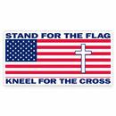 Stand For The Flag Kneel For The Cross Bumper Sticker | Made in the USA | Shipping by 9/30