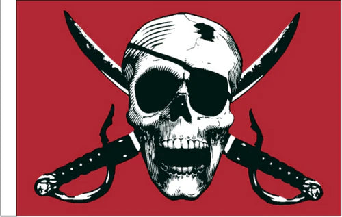 Crimson Pirate Red 5'x8' Flag ROUGH TEX® 68D Nylon