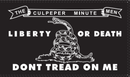 Culpeper Liberty or Death Don't Tread On Me Black 3'X5' Flag ROUGH TEX® 100D