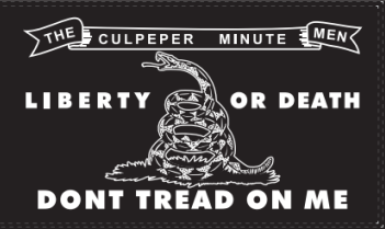 Culpeper Liberty or Death Don't Tread On Me Black 3'X5' Flag ROUGH TEX® 100D