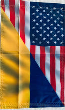 Ukraine USA American 12"x18" 100D ROUGH TEX® Double Sided Garden Flag