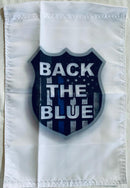 Back The Blue Badge 12"x18" 100D ROUGH TEX® Double Sided Garden Flag