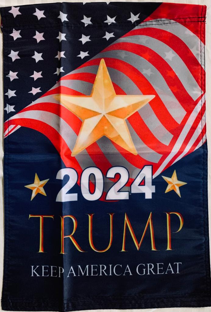 Trump 2024 Keep America Great 12"x18" 100D ROUGH TEX® Double Sided Garden Flag