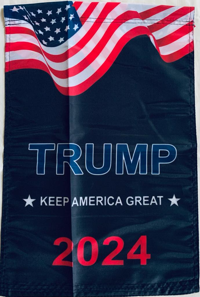 thumbnail image 2 of Trump 2024 Blue & Red 12"x18" 100D ROUGH TEX® Double Sided Garden Flag 2 of 9